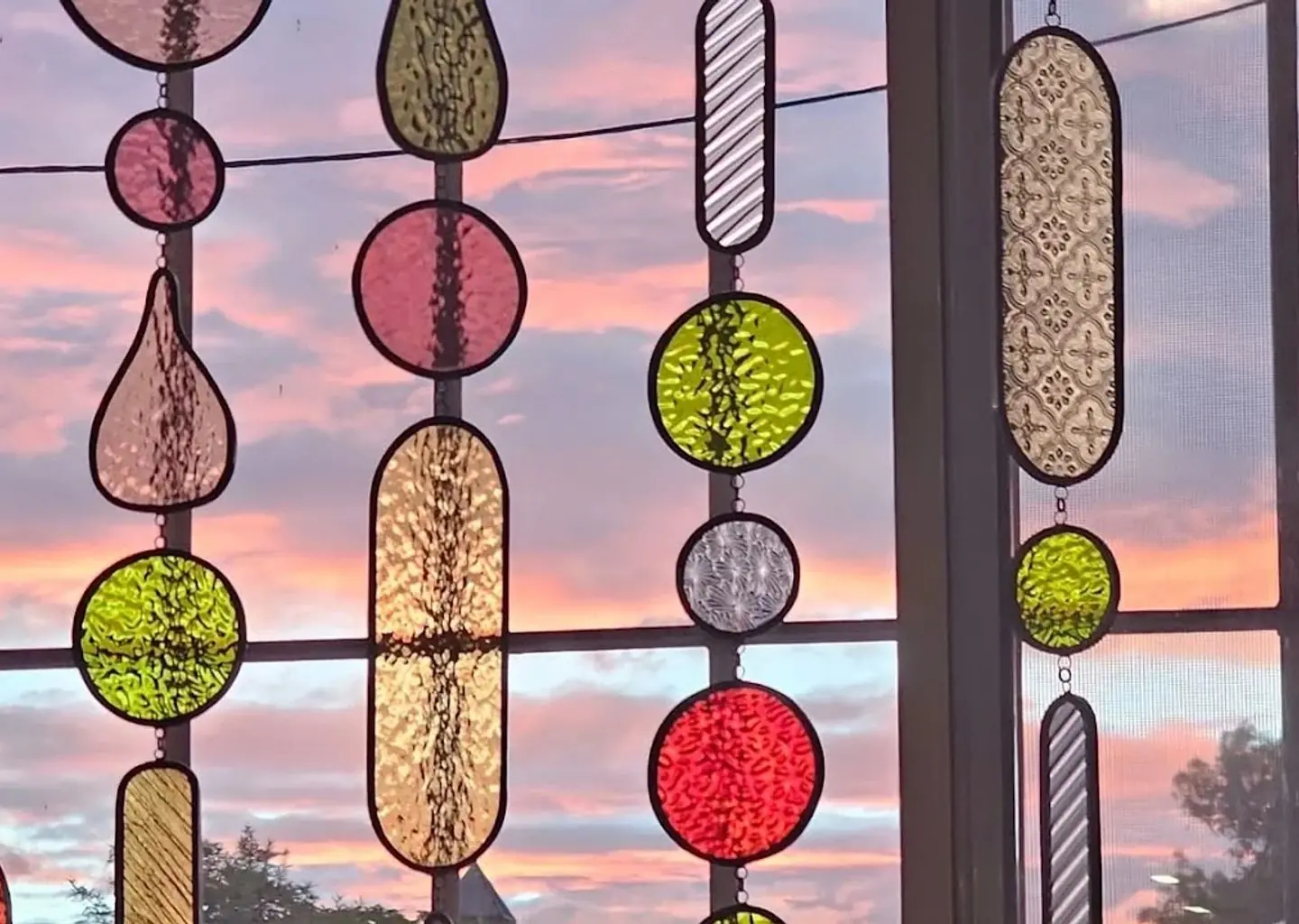 Lead lighting stained glass artwork used to promote the Lead Lighting class